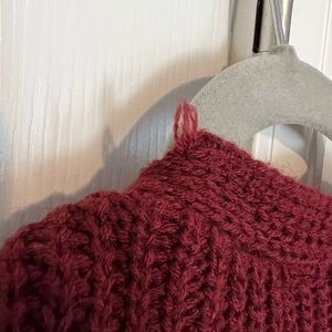 Maroon Woven Cardigan